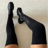 Women Thick Sole Boots  Autumn Winter Breathable Knitting Sock Ladies Thigh High Boots Stretch Round Toe Shoes Plus Size 43
