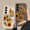 Hülle mit Sonnenblumenmuster für Samsung Galaxy S25 S24 Ultra Edge S23 S22 Plus S21 FE A34 A54 A15 A35 A55 A16 A26 A36 A56 5G Capa