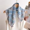 60 Square Scarf Silk Retro Small Fresh Floral Art Cotton Women's Decorative Headscarf Headband