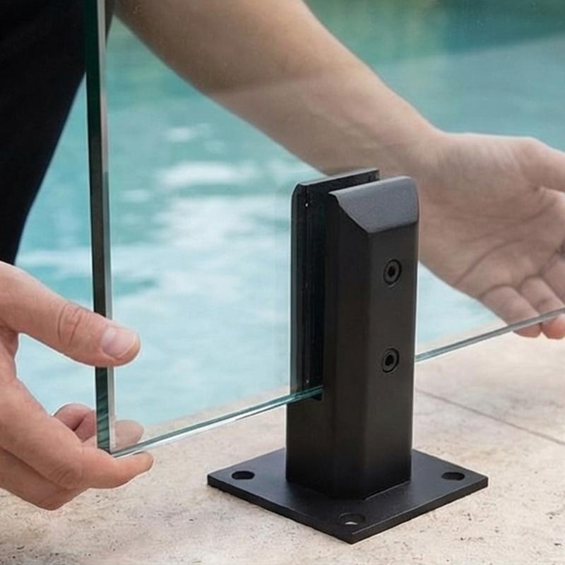 Porta Vetro Piscina Moderna Morsetto per Recinzione Acciaio Inossidabile Staffa Supporto per Vetro Recinzione Ringhiera Scale Piscina