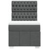 Box Spring Bed with Mattress Dark Gray 80x200 cm Fabric