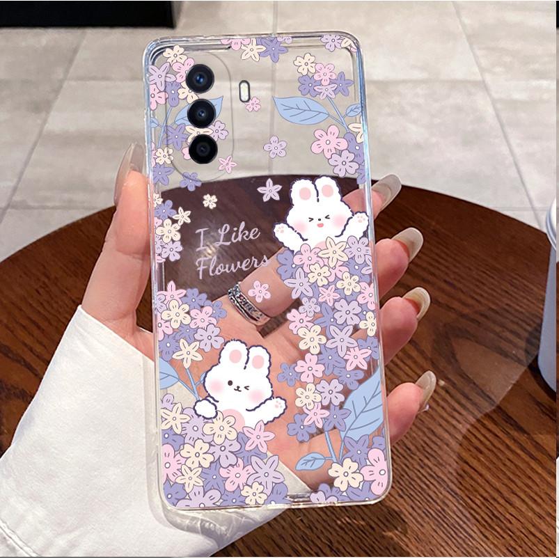 Back Cover For Huawei novaY70 MGA-LX9 Nova Y70 Plus Y71 Case Luxury Cute Love Rabbit Funny Clear Transparent Soft TPU Phone Case