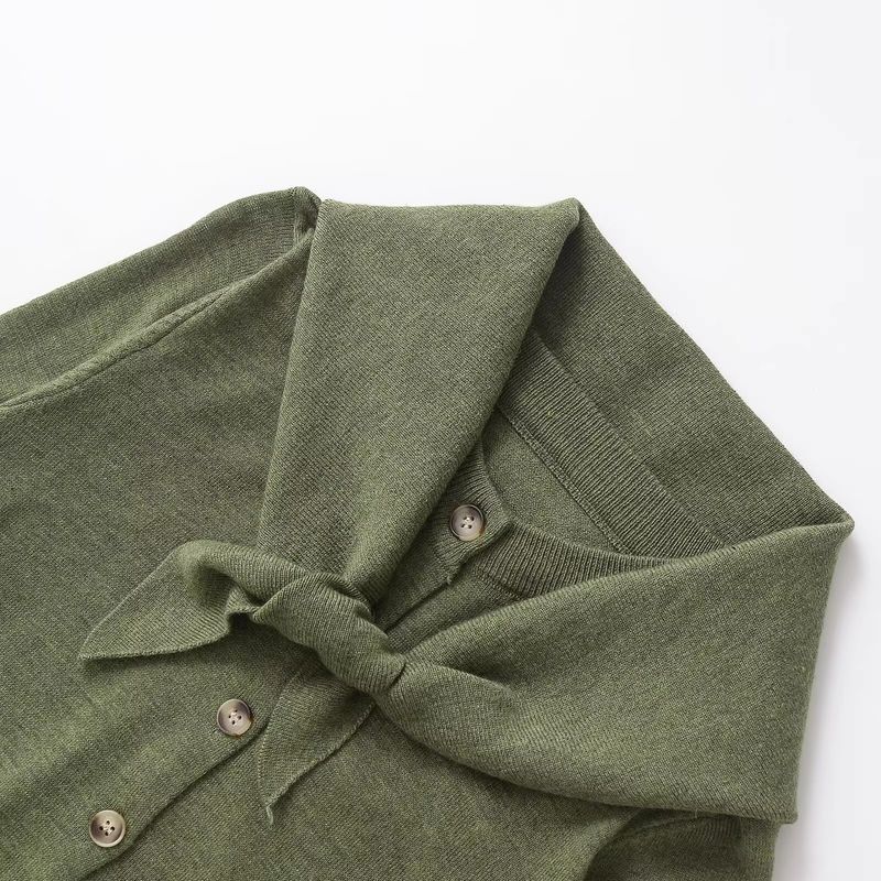 Kaslead New Arrival Women's Fashion Style Scarf Decoration Long Sleeves Knitting Cardigan 2142165