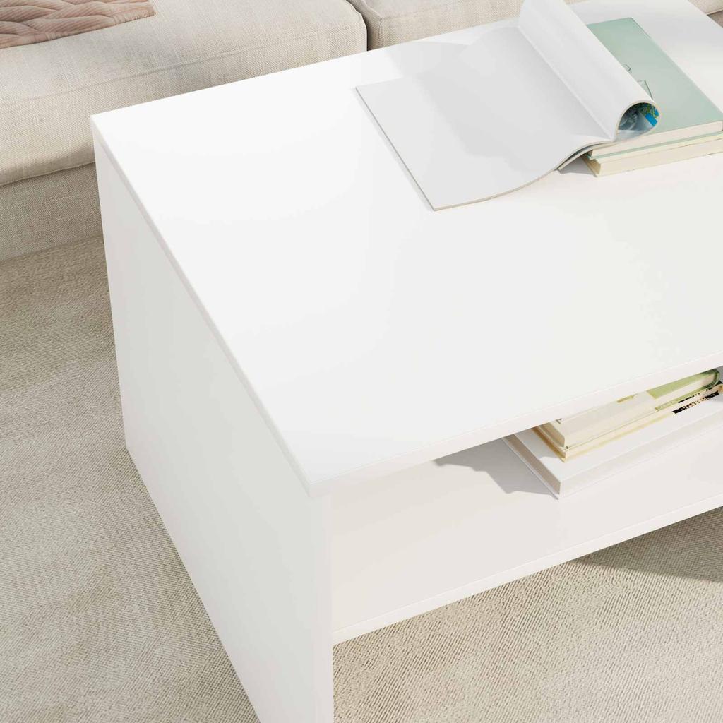 White Coffee Table 60 x 50 x 40 cm Particleboard