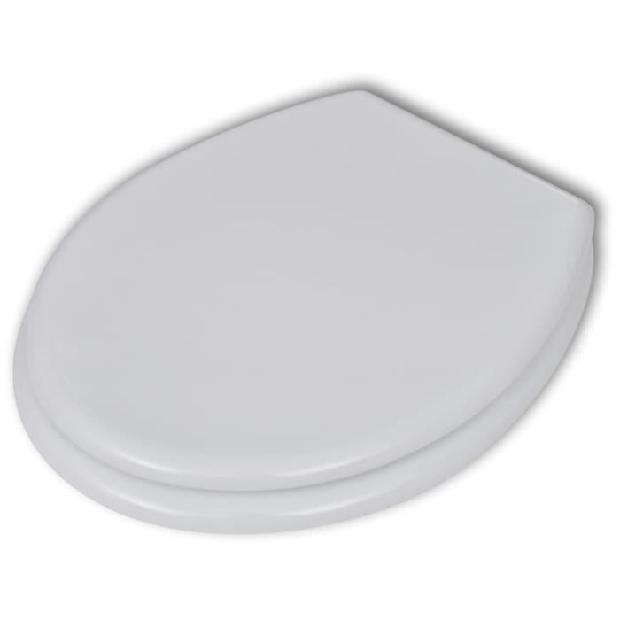 VidaXL Sièges de toilette avec couvercles 2 pcs MDF Blanc