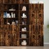 VidaXL High Buffet Smoked Oak 45x41x185 Cm Engineered Wood, Buffet, Storage Cabinet, High Cabinet, Cabinet, Wardrobe 3281677