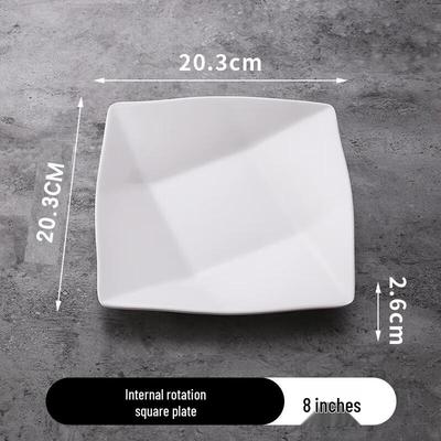 Commercial Melamine Square Dinner Plate