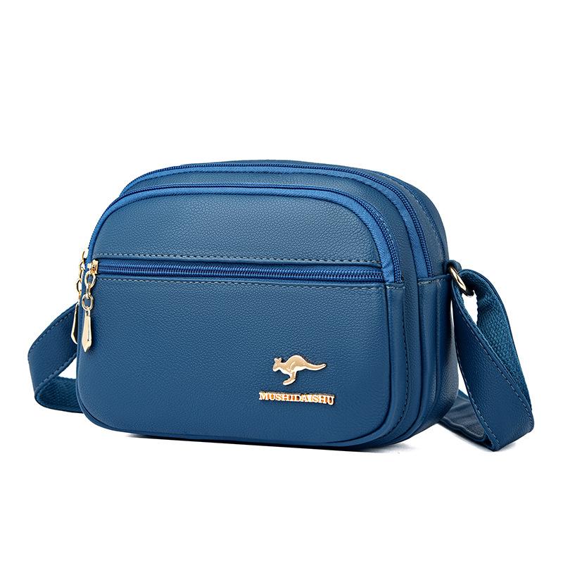 

Fashionable Versatile Mom Bag - Multi-layered, Large-capacity, Single-shoulder Crossbody Bag синій