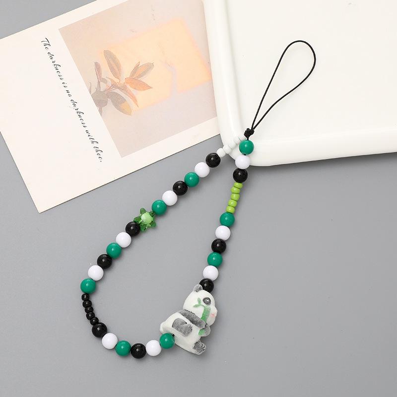 Pearl Bow Beaded Mobile Phone Lanyard Keychain Pendant Accessory