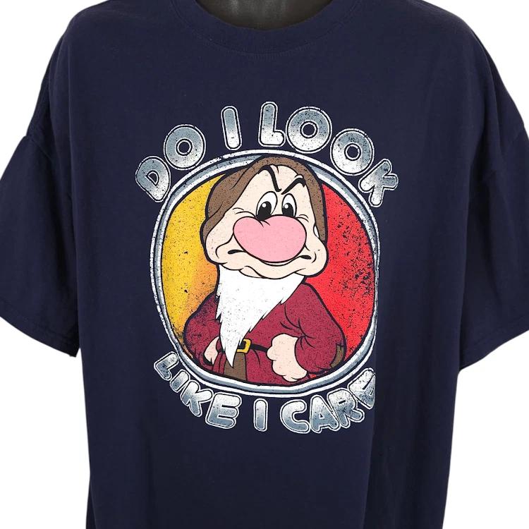 Grumpy Disney T Shirt Mens Size 3XL Blue Snow White And The Seven Dwarfs M