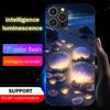 Beach Shell Sound Control LED Flash Luminous Glass Case for iPhone Samsung