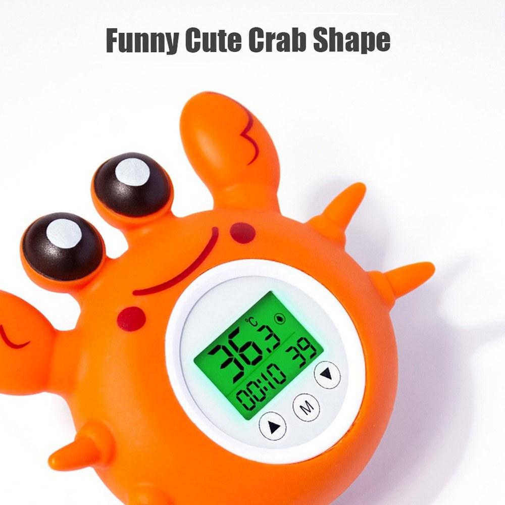 

Bath Thermometer with Room Temperature Lovely Crab Shape Floating Bath Toy Bathtub Safety Temperature Thermometer Type A