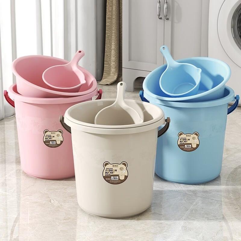 ZISIZ Thickened Plastic Water & Laundry Bucket