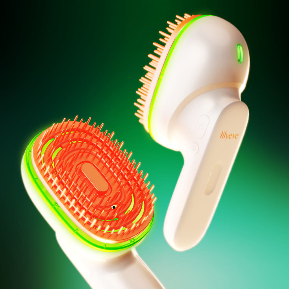 lilyeve Grow Turn Brush Steam Booster Scalp Massage & Steam Therapy Device