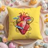 Heart Art Cushion Cover Short Plush DoubleSided Printing Home Machine Washable In Warm Winter Pillow Cover