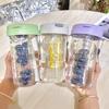 Water Bottle Creative Summer Tea Separation Plastic Cup, Lemon Tea Plastic Juice Cup, Creative Gift Plastic Cup