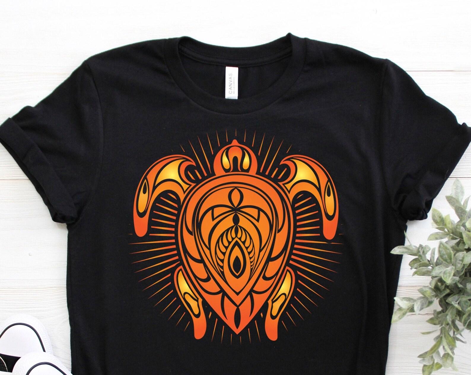 Sea Turtle Tribal Hawaiian Hawaii Turtles Lover T-Shirt, Save A Turtle Lovers Gifts, Maori Sun Honu Ocean Blue Island Tattoo Style, Present, 150