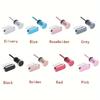1pc Colorful Metal Anti-Dust Plug for Type-C Charging Port & 1pc 3.5mm Earphone Jack Dust Plug