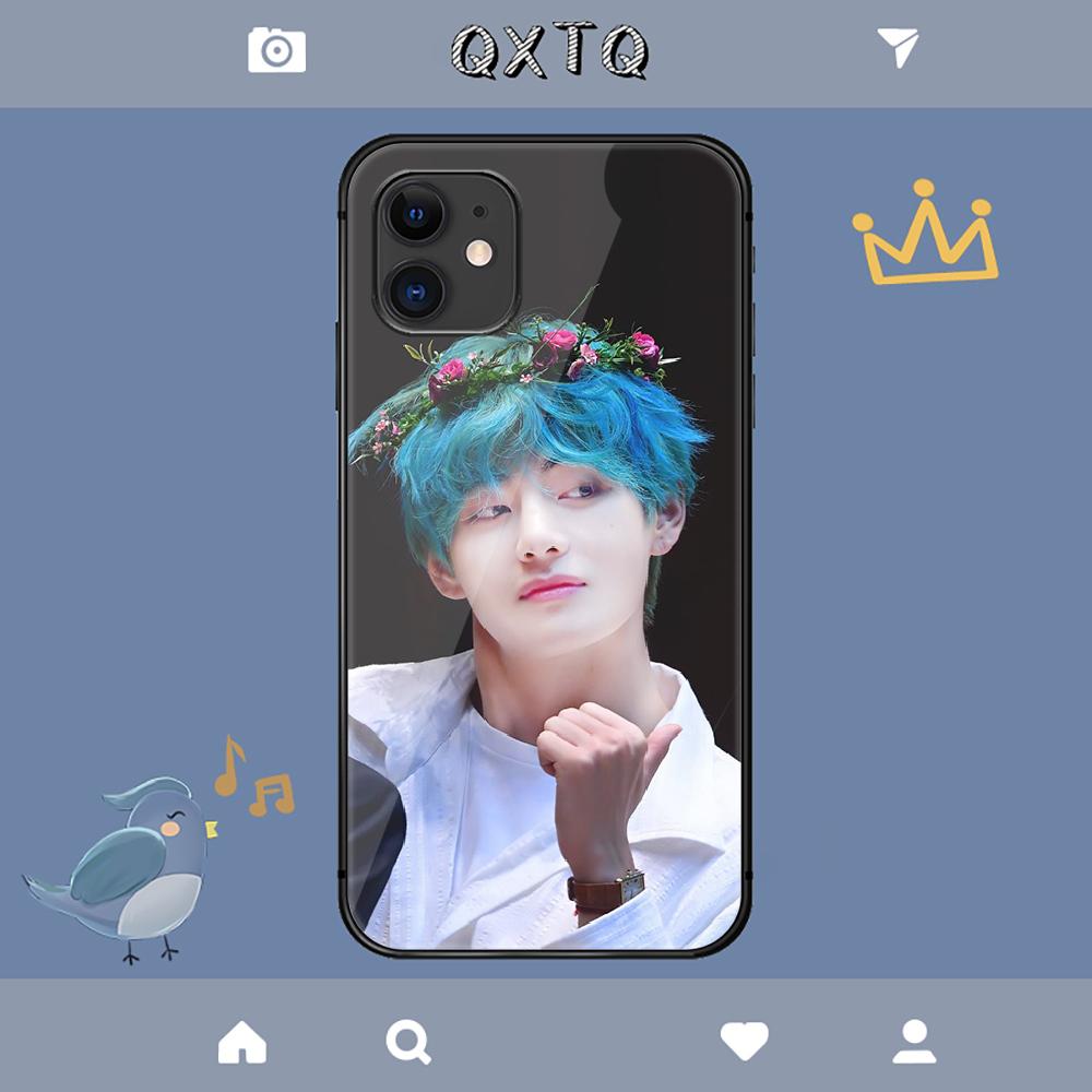 V Kim Tae Hyung Etui Young Star Na iPhone Samsung Galaxy Redmi Note S 17 16 15 14 13 20 24 25 54 Pro Max Ultra Fe Pokrowiec ze Szkła Hartowanego