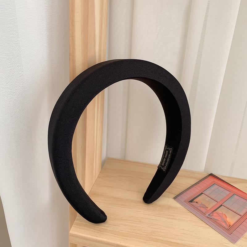 Candy-Colored Heightening Sponge Wide-Brimmed Headband Korean Version Candy-Colored Face Wash Hairband Women's Hair Accessories