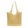 Commuter bag women's 2025 new shoulder bag seaside vacation beach bag large capacity lazy wind woven tote bag