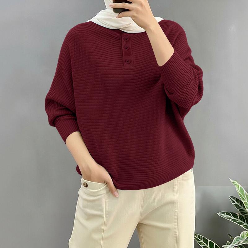 

ZANZEA Women Casual Round Neck Long Sleeve Loose Muslim Retro Blouse 5XL
