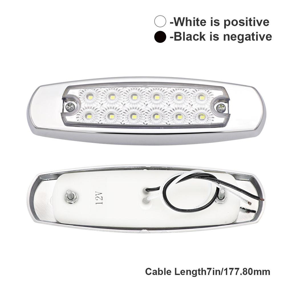 20PCS 12-24V Truck Side Marker Light 12LED Car Trailer Clearance Side Light for Lorry Bus Van Caravan LED Car Light Waterproof