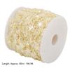 60m Five Pointed Star Faux Pearl Bead String DIY Christmas Tree Decor Bouquet Accessories(Beige )