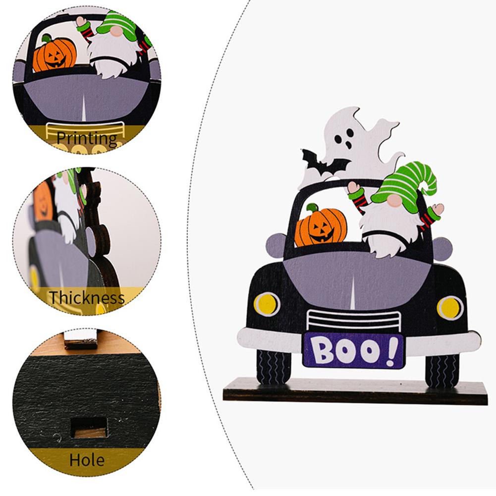 Halloween Decorations Wood Signs Pumpkin Dwarf Table Centerpiece Halloween Table Decor For Home Living Room Decor