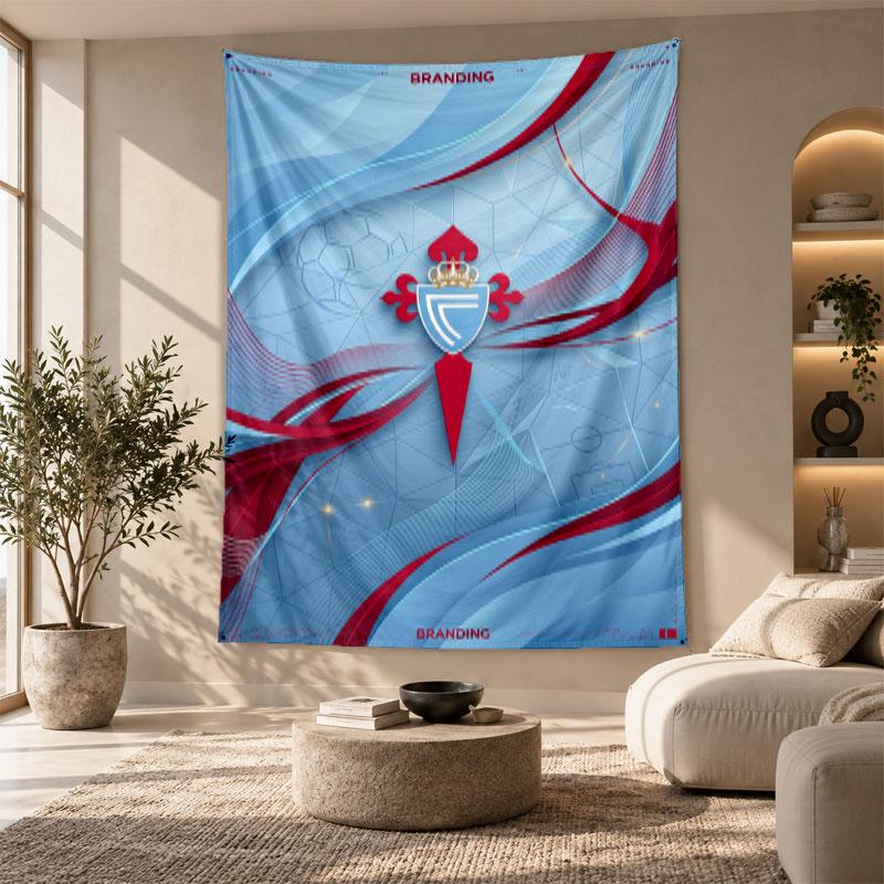 Decorative Tapestry,Celta Vigo FC Printed Wall Art, Lightweight Wall Hanging For Bedroom Background