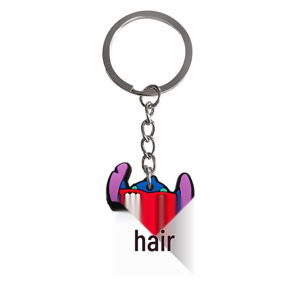 20pcs Stitch Keychain Set: Cute PVC Backpack Pendants & Soft Rubber Accessories