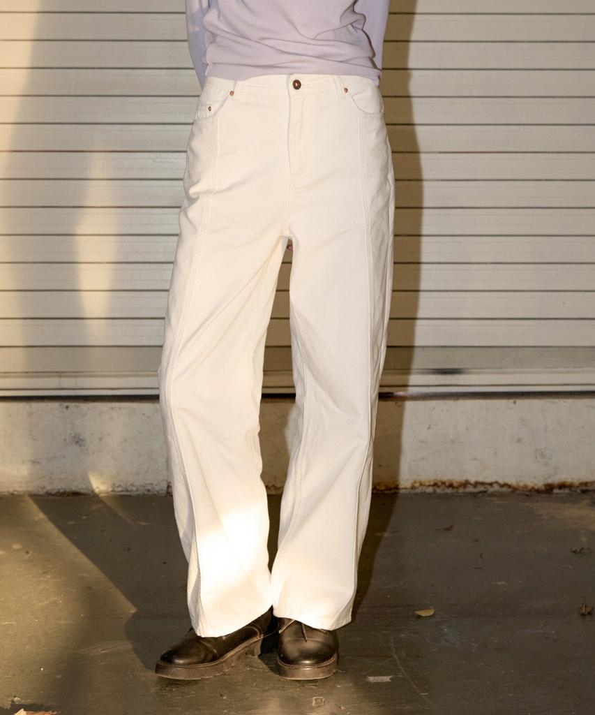 MAGOODGAN Patro 4808 Wide Fit Off-White Cotton Pants