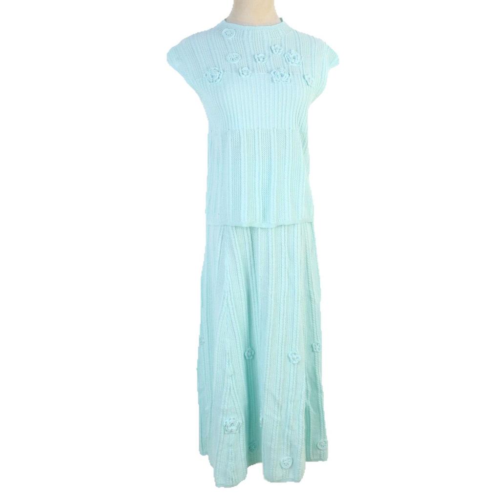 Women's Camellia Knit Set: Cardigan, Vest + Skirt – Spring/Summer Forest Fairy Style