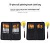 15-Piece Oil Painting Nylon Brush Set with Canvas Bag for Gouache & Watercolor