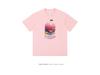 Retro Hamburger Print Short Sleeve T-Shirt for Couples - Trendy, Loose Fit for Men & Women