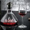 A84E-Decantador de Whisky y Vino Iceberg 1500ML Cristal sin Plomo Hecho a Mano Vertedor de Vino Garrafa Dispensador de Vino Engrosado Accesorios Dorado