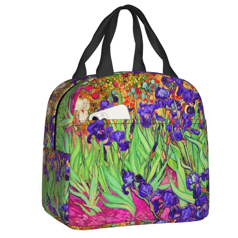Individuelle Vase mit zwölf Sonnenblumen Lunchtasche Vincent van Gogh Gemälde Kühlbox Thermisch isolierte Lunchboxen für Erwachsene Büro