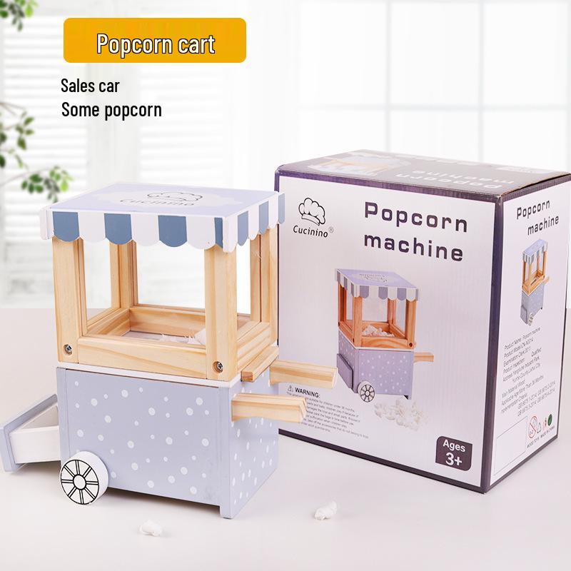 Kids' Wooden Kitchen Pretend Play Set with Oven, Toaster & Waffle Toys