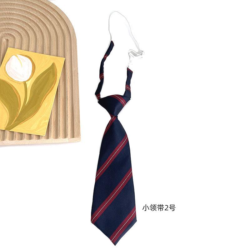 Children's Ladies Solid Color neck tie JK No-Hit Candy Cute Striped Flowers neck tie Small Tie Decorative College Style