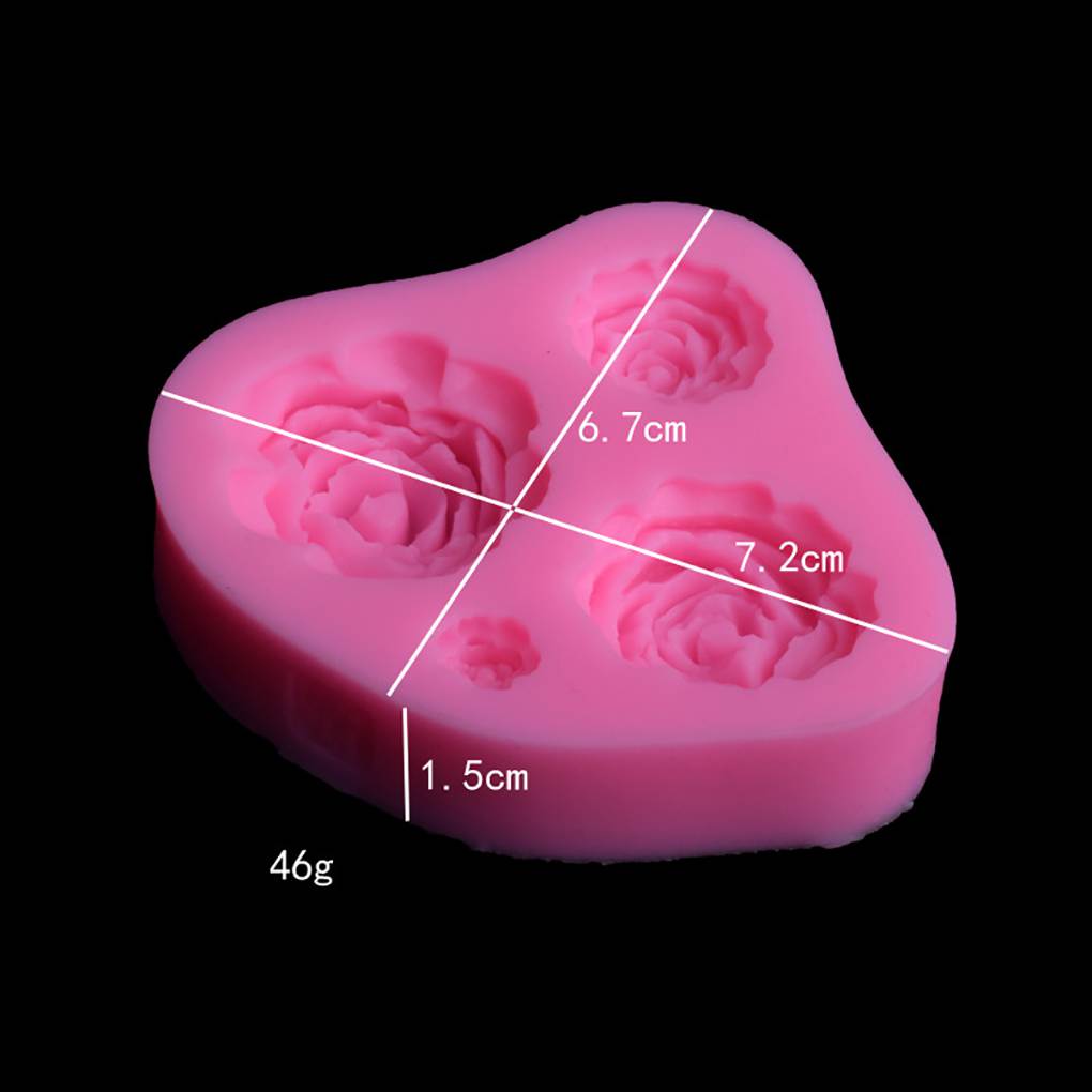 Rose Flower Sugarcraft Cupcake Kitchen Cake Mould Soap Candy Chocolate Baking Tools