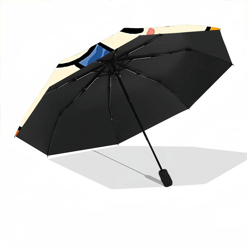 1pc Polar Bear, Cute Adventure Auto Open/close, 8-Rib Iron Frame, Compact Folding Cute Umbrella All-Season Portable Umbrella for Travel 036