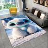 MINISO Stitch Angel Cartoon Carpet Rug for Playroom Bedroom Living Room Sofa Home Decor,kids Game Area Rug Non-slip Floor Mat