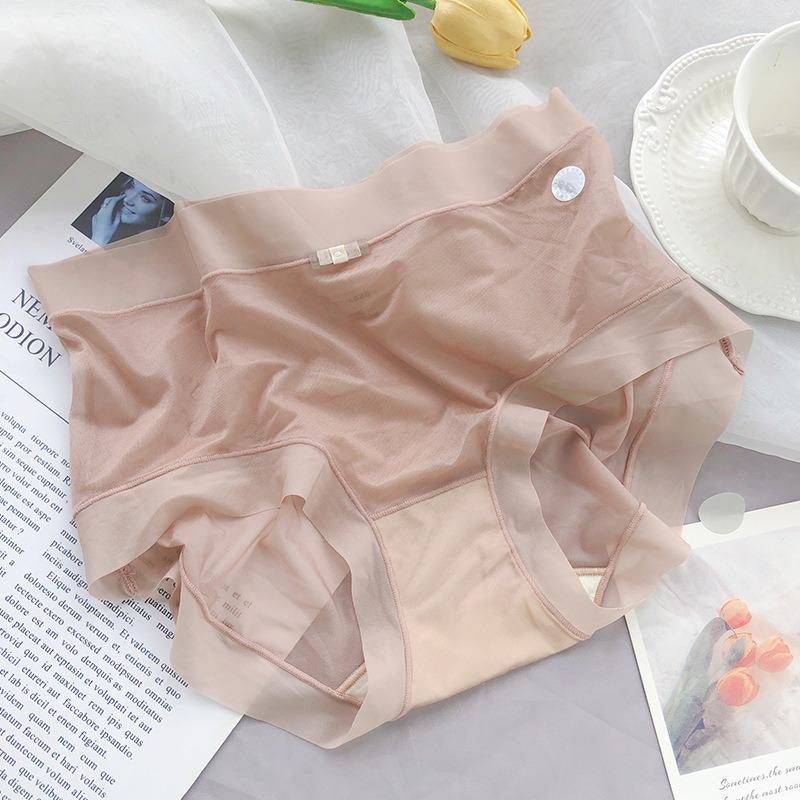 

Женские бесшовные трусики-хипстеры, невидимые, из ледяного шелка, эластичное нижнее белье, бикини XL коричневый