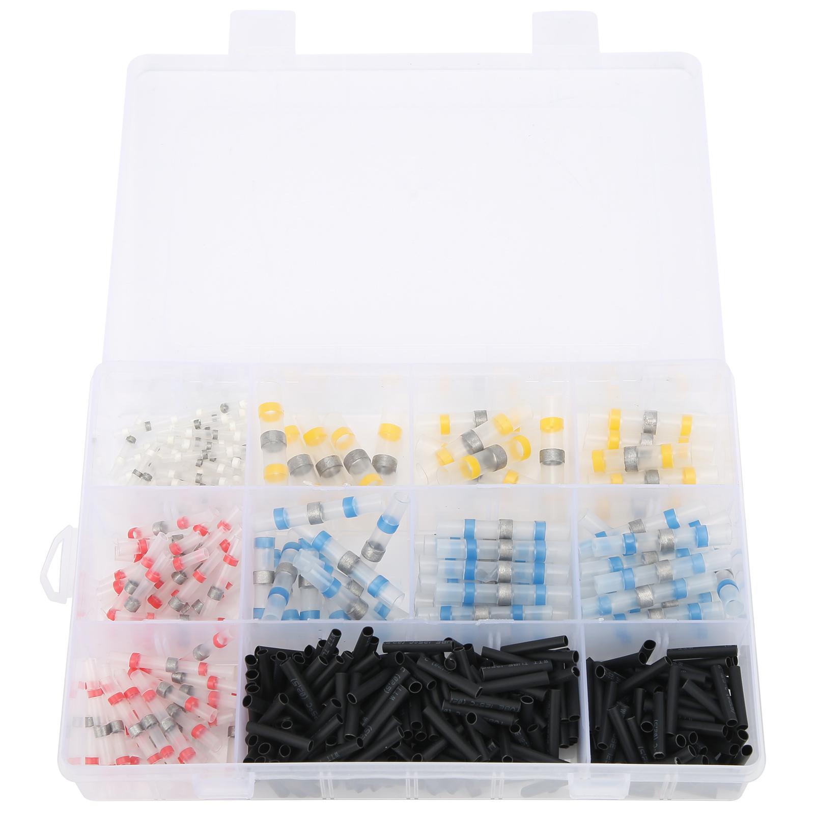 

400 шт. Термозбіжна трубка для з’єднувальної трубки для припою, водонепроникна втулка для припою, набір обжимних клем