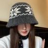 Printed Jacquard Pattern Beanies Warm Printing Knit Cap Snowflake Jacquard Knitted Hat  Autumn