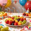 Buffet Bamboo Picks 100/200Pcs Golf Club Cocktail Decorative Skewer Sticks Party Cupcake Food Fruit Drink Appetizer Toothpicks Serving
