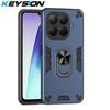 KEYSION Shockproof Armor Case for Xiaomi 15T 15T Pro 5G Soft Silicone+PC Metal Ring Stand Phone Back Cover for Xiaomi 15T Pro