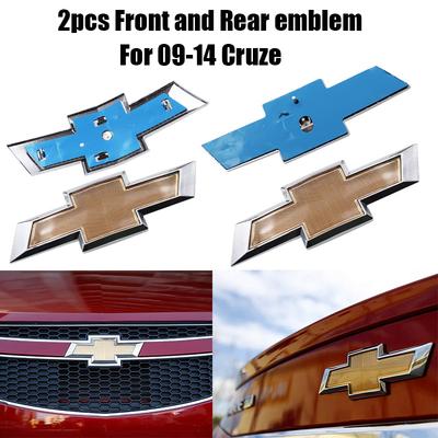 2ks 3D ABS Auto Přední a Zadní logo Přední mřížka Zadní nárazník Zadní dveře kufru Znak nálepka Příslušenství Pro 09-14 Cruze