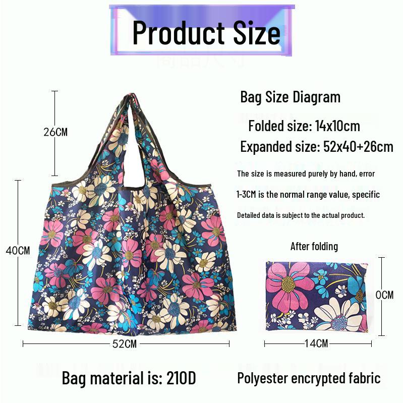 Foldable Tote Bag for Groceries - Large Capacity, Southeast Asian Print