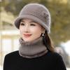 Winter Women's Warm Hat, Knitted Scarf, Woolen Hat